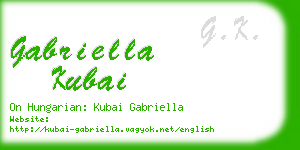 gabriella kubai business card